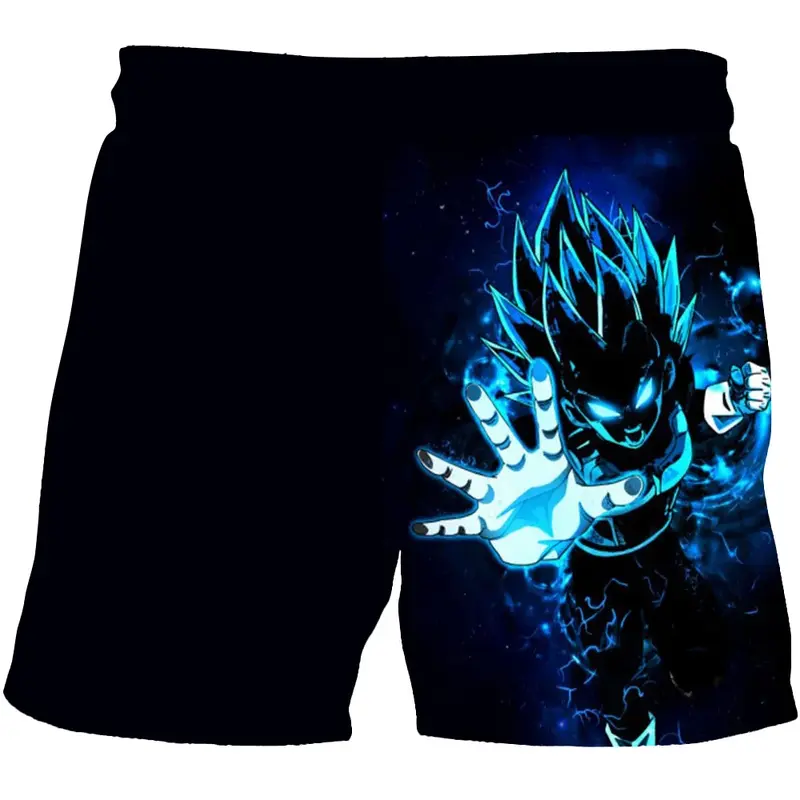 Dragon Ball Goku infantil Calções de natação, calções de secagem rápida para meninos, calções de praia com estampa juvenil, verão
