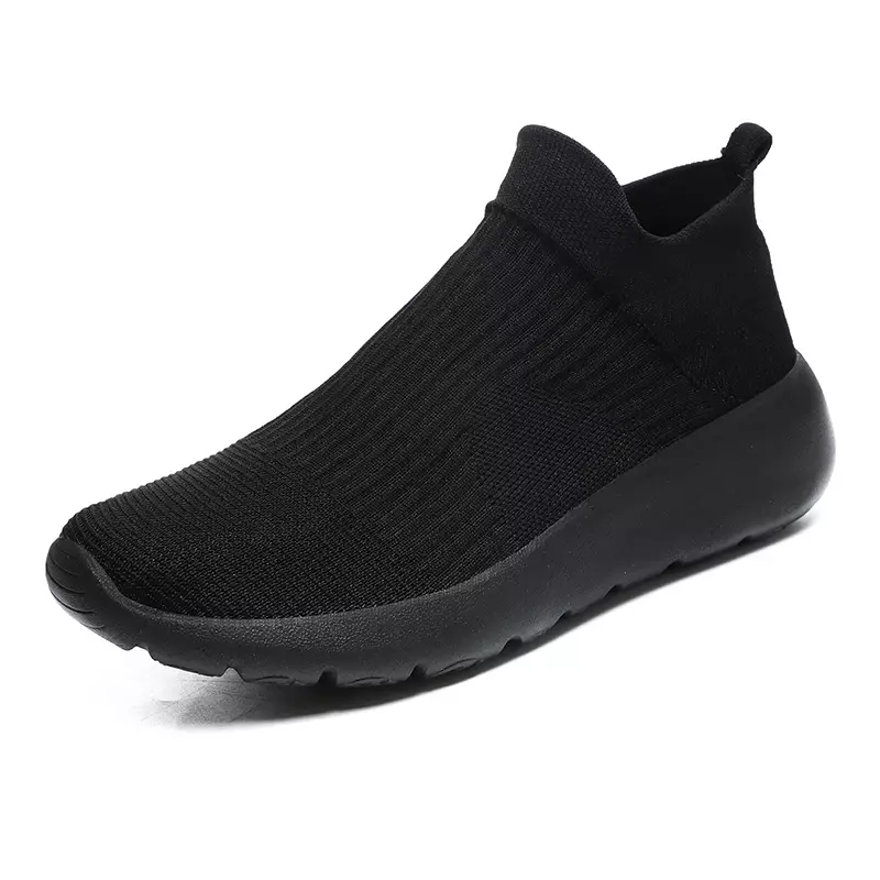 Women Men Sneakers Low Top Casual Shoes for Running Walking Platform Shoes Solid Breathable Sock Shoes Mesh Slip on Size 36-46
