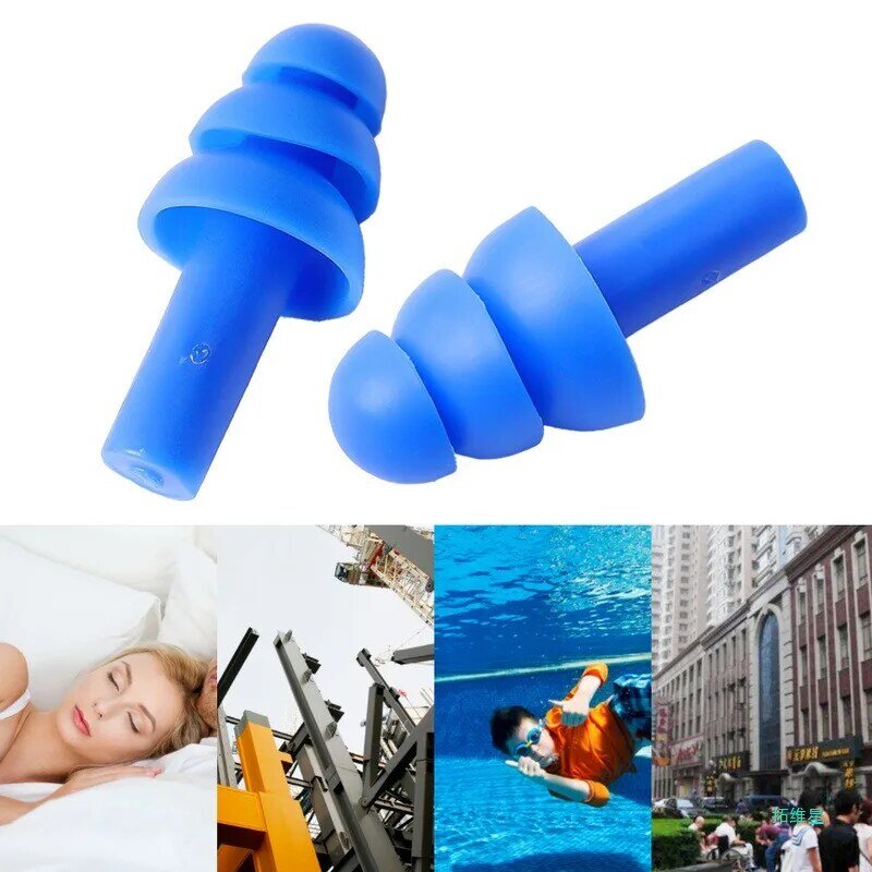 Tapones de silicona para los oídos, reducción de ruido, cómodos, suaves, impermeables, cancelación de aislamiento para dormir, 10 pares