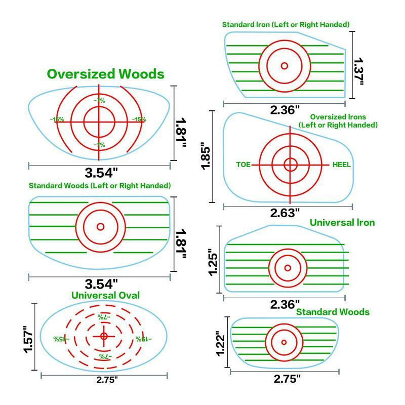 Impact Labels Golf Swing Trainings hilfe für Holz Eisen Putter Instant Feedback Black Mark Swing Trainings hilfe perfektes Geschenk zu