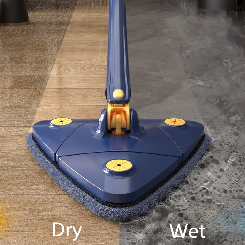 2024 Self-wringing Triangle Extended Mop X Type Microfiber Floor Squeeze Free Hand Washing Lazy Tool Rotate Household Cleaning