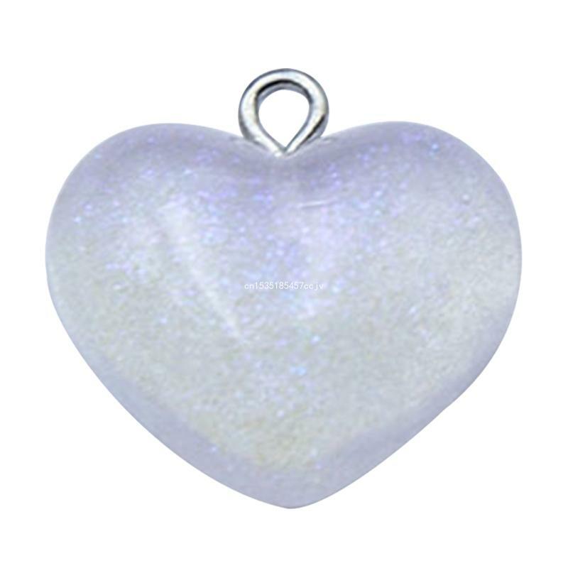 Abbellimenti cuori scintillanti Ciondolo a cuore Ciondolo a cuore piccolo Materiale in resina Forniture per gioielli Perline