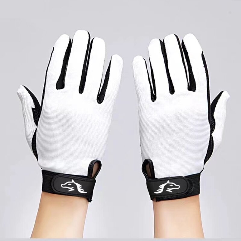 Перчатки для верховой езды, Нескользящие, с пальцами, для езды на велосипеде, профессиональные спортивные