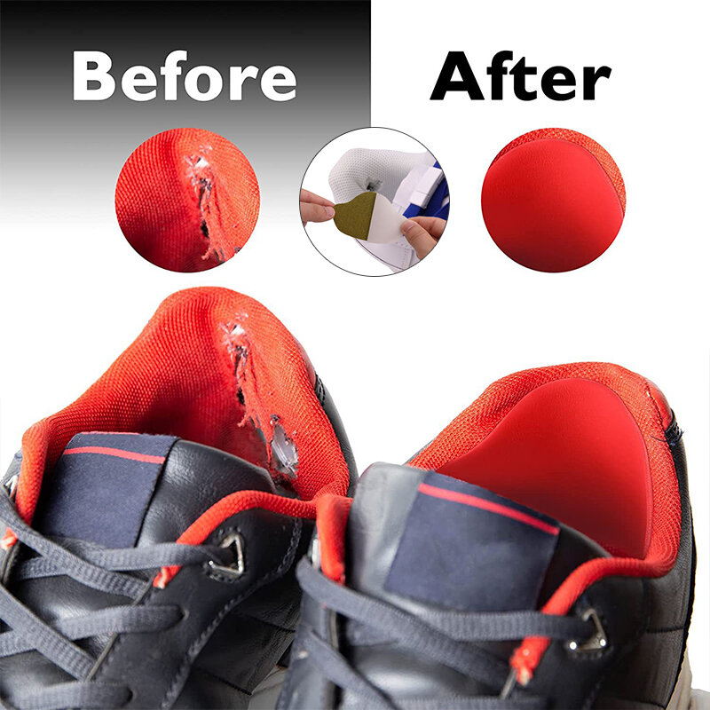 6pcs sepatu hak lubang perbaikan patch olahraga Insoles subsidi Sneakers stiker Pria anti-aus tumit stiker perawatan kaki bantalan sisipan