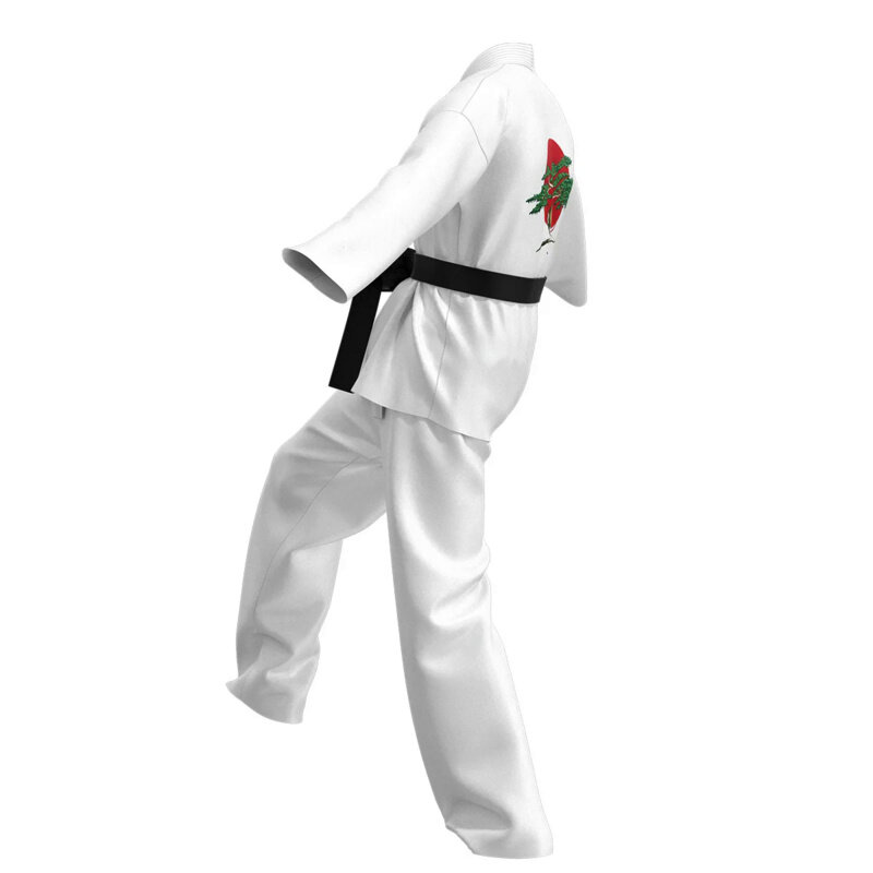 Gra anime KOF przebranie na karnawał dzieci człowiek biały Cobra Kai Val armorr karate uniform taekwondo odzież Gladiator kostium do gry fabularnej