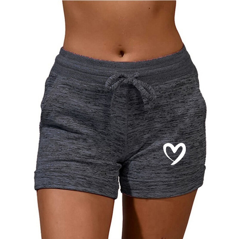 Femmes Mode Casual Shorts avec Poches et proximité wstring Taille Haute dehors Extensible Shorts Yoga Running Shorts Plus Taille S-5XL