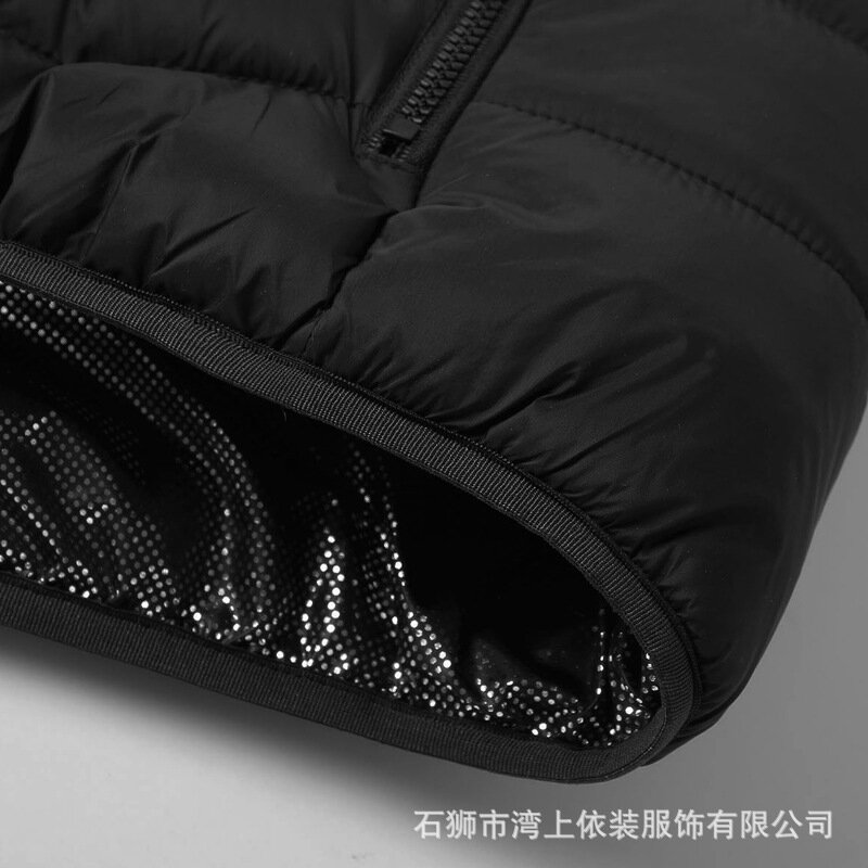 2023 Men's Double-Control Zone 11 Heating Intelligent Heating Cotton-Padded Coat Winter Warm Electric Heating Cotton-Padded Coat