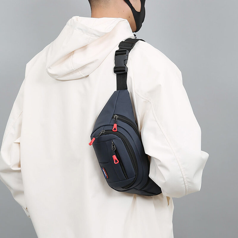 Men Women Waist Bag with 4-Zipper Pockets Belt Bag with Adjustable Strap Fashion Waist Pack for Travel Hiking Running