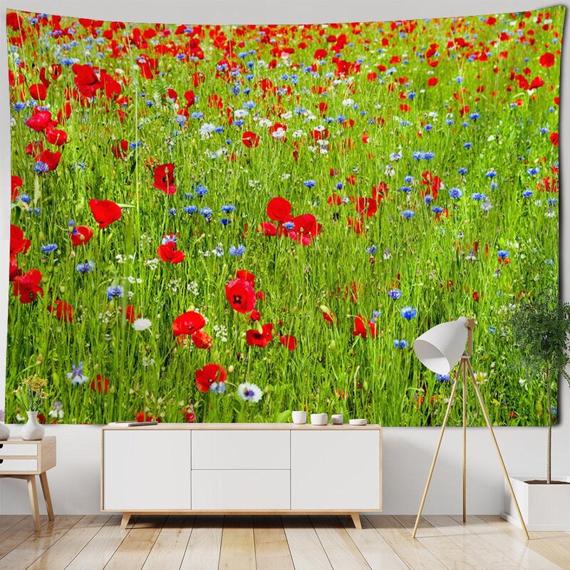 Beautiful natural landscape tapestry garden forest wall art aesthetic decoration home living room bedroom studio wall decoration