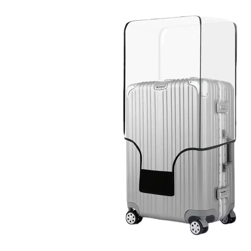 Прозрачный чехол для багажа из ПВХ, водонепроницаемый пылезащитный чехол для чемодана на колесиках, дорожный Органайзер без отверстий сбоку