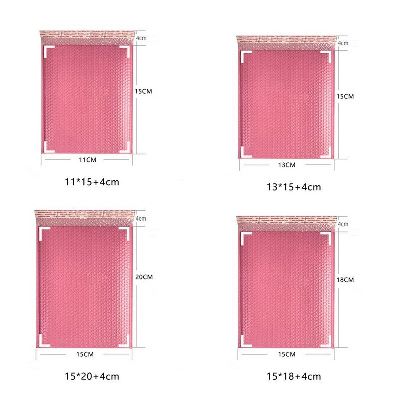 Sobres acolchados de burbujas de polietileno rosa para pequeñas empresas, sobres autosellados, bolsas de regalo, embalaje negro/azul, 50/25 piezas