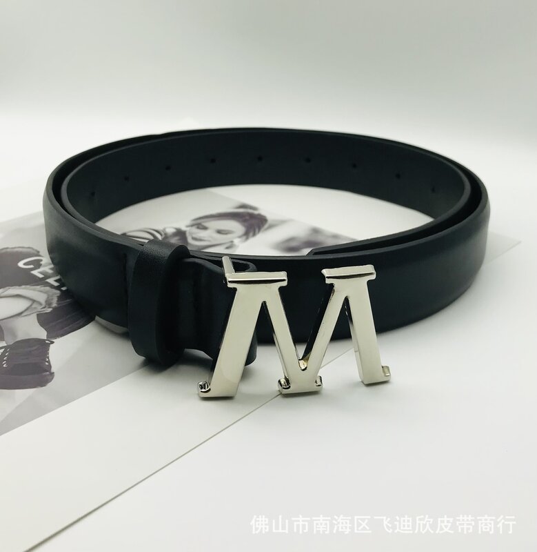 Cintura di Jeans con fibbia a lettera di nuova moda cintura di Jeans con decorazione di cintura da donna semplice e Versatile