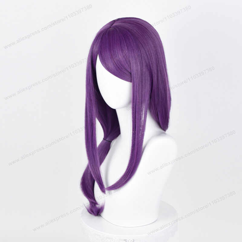 Kamishiro-Peruca longa reta para cosplay feminina, resistente ao calor, perucas sintéticas, cabelo roxo, anime, 70cm