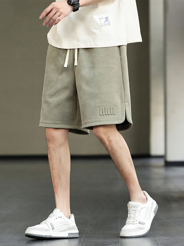 Drawstring Baggy moletom masculino, calça de moletom larga, calças curtas, streetwear, plus size, 8XL, verão, novo, 2023