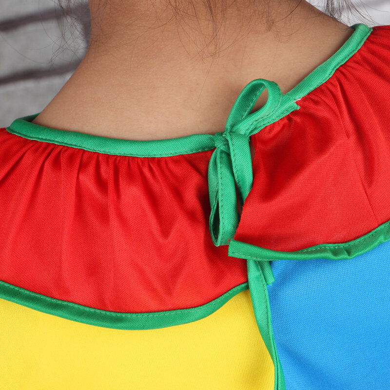 Karneval Kinder Zirkus Clown Kostüm mit Perücke Schuhe Junge Mädchen Fantasie Cosplay Geburtstags feier Kostüm