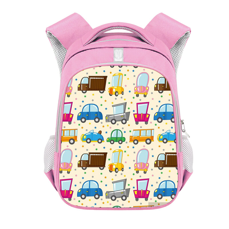 Desenhos animados escavadeira trator caminhão de bombeiros mochila crianças sacos de escola locomotiva meninos meninas daypack crianças jardim de infância saco bookbag