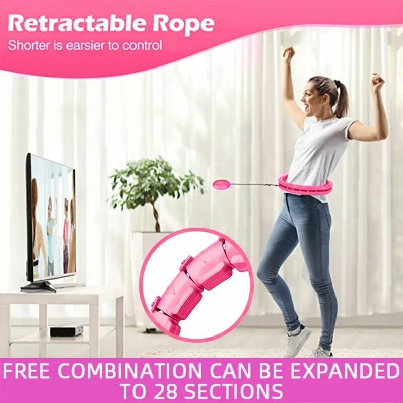 24/28/36 Detachable Knots Smart Weighted Fit Hoop Detachable 360 Degree Ball Auto Rotate Smart Ring Hoops Weight Adjustable