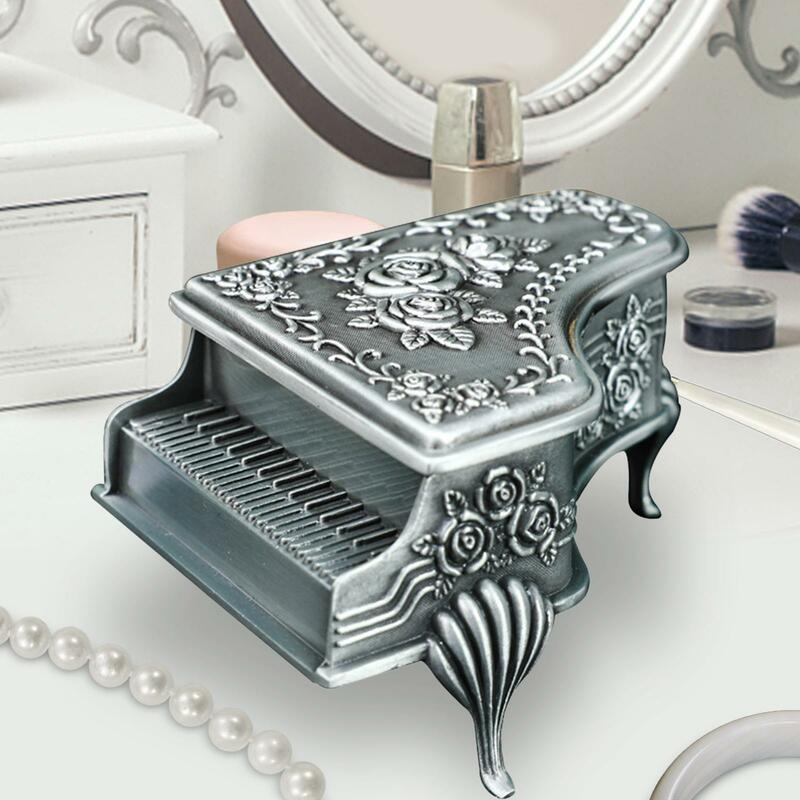 Caja de Metal para joyería antigua, contenedor de almacenamiento para collar, pulsera, pendientes, anillos, fiesta