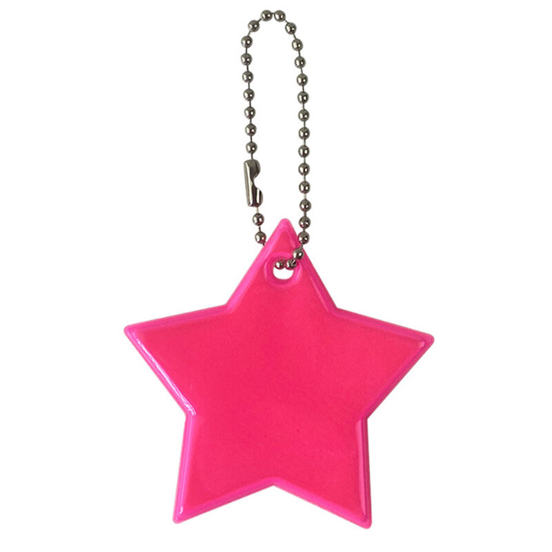 Star Reflective Keychain for Bags Backpack Pendant Decor Key Ring Gift for Kid Night Security Reflector for Things Traffic Light