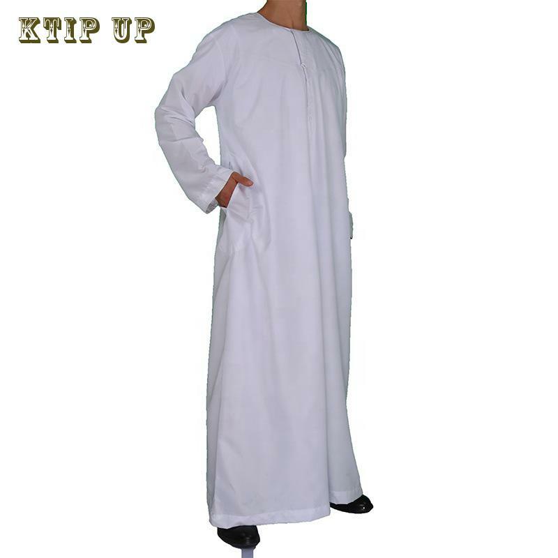 Arabskie ubrania mężczyźni Islam Abaya mężczyźni ubrania muzułmańskie Kaftan Pakistan Arabia saudyjska Roupas Masculinas ubrania dla muzułmanów Kaftan długa suknia