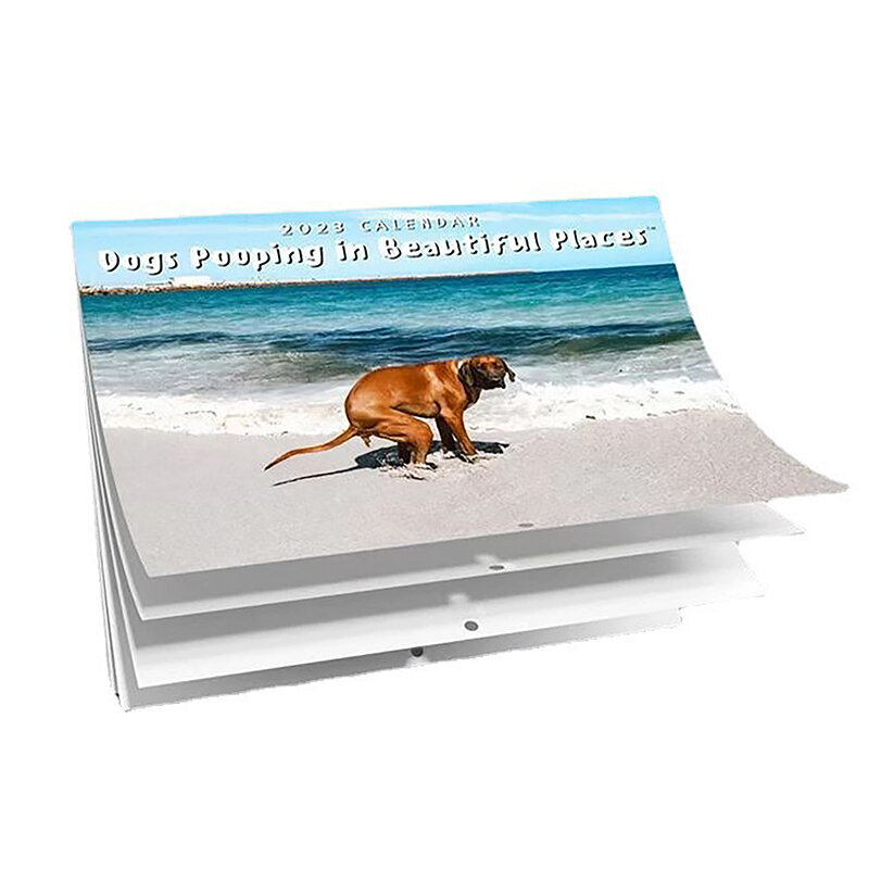 1PC Funny Dog Wall Calendar 2024 Unique Calendar Gift For Friends Family Neighbors Coworkers Relatives Loved Ones
