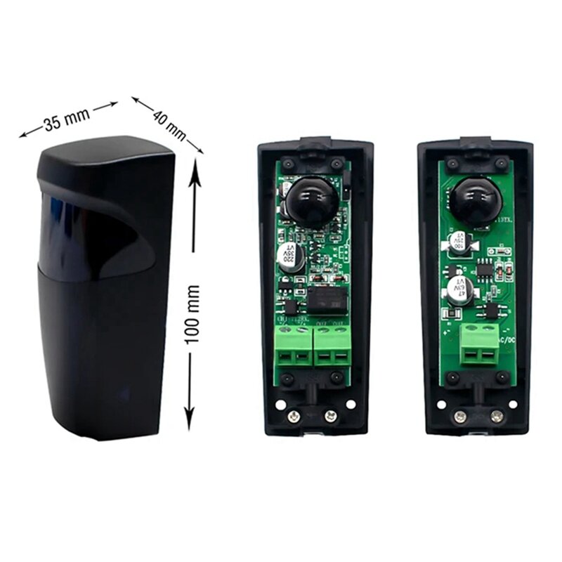 Detector Sensor Infravermelho para Portão Automático, Portão Barreira, Garagem Alarme