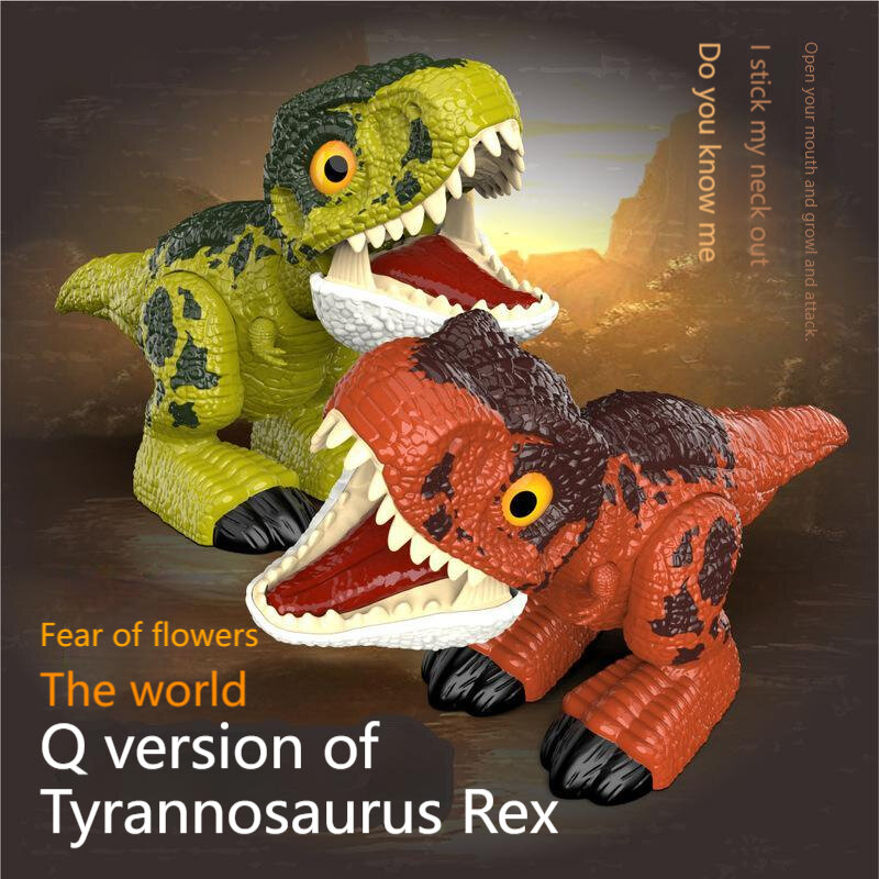 Jouet manuel tyrannosaure Rex dinosaure, Version Q, modèle électrique Vocalable, amusant, interactif, pour garçon, cadeau d'anniversaire