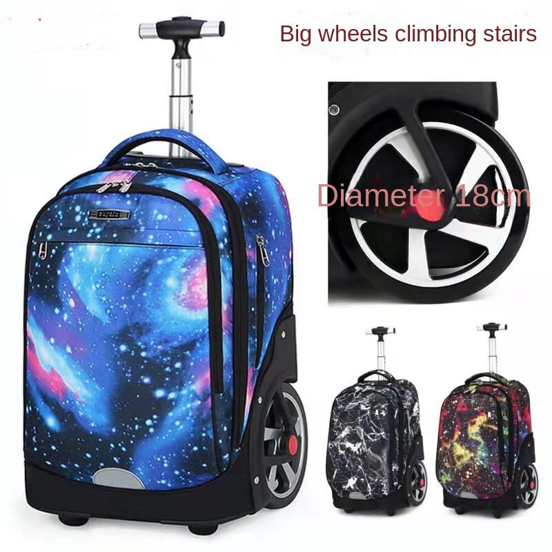 large wheels School Rolling Bag teenagers travel trolley bag Children wheeled bags for travel rolling bag wheels