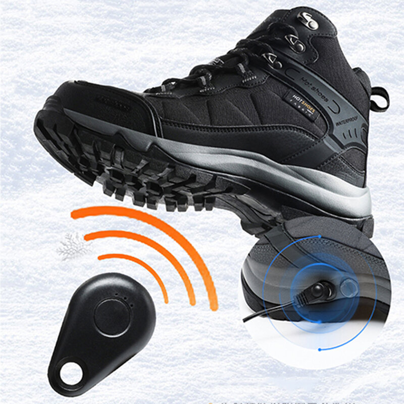 Zapatos térmicos con batería de 10000mAh para hombre y mujer, calzado con calefacción eléctrica, zapatos cálidos para invierno