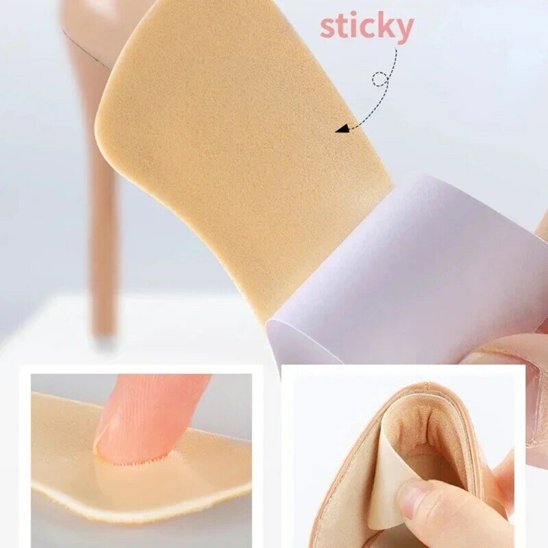3 Pairs Women High Heel Stickers Adhesive Shoes Insoles Pads Heel Protector Patch Pain Relief Anti-wear Cushion Foot Care Insert