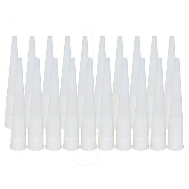 25 pçs injetor de calafetagem bicos de cola de vidro plástico bocais selante silicone calafetagem bicos de reposição
