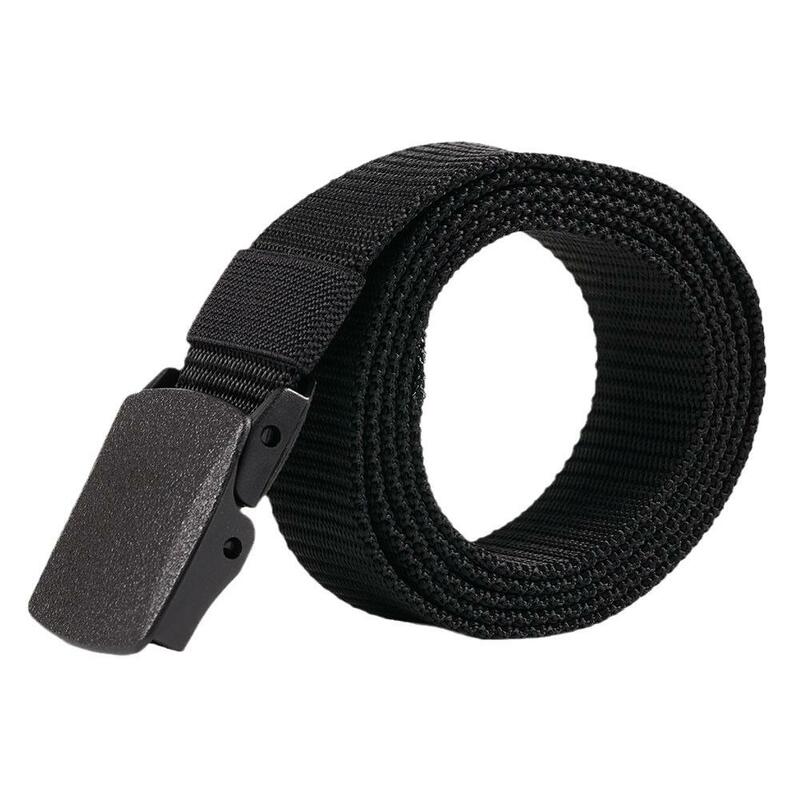 Cinturón de lona transpirable para hombre, cinturón táctico ajustable para pantalones vaqueros, 120cm, O1S3