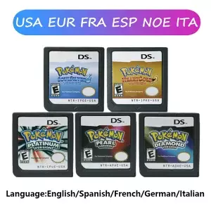 DS Video Game Cartucho Console Card, Pokemon Series, Platina, Pérola, Diamante, HeartGold, SoulSilver, Multilíngue para NDS 3DS