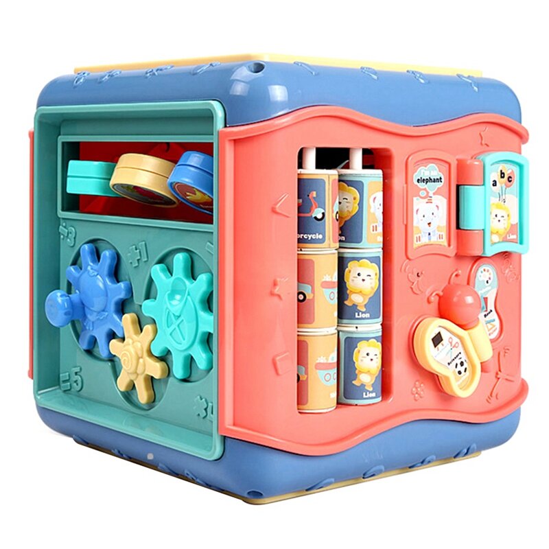 Baby Toys Activity Play Cube Six-Sided Box Shape Match Infant Development Educational Toy For Kids