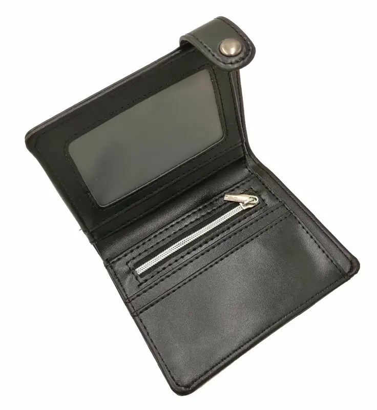 กระเป๋าสตางค์หนังอะนิเมะสีดำสำหรับผู้ชายและผู้หญิงกระเป๋าใส่นามบัตรดีไซน์สั้นสำหรับ dompet koin คอสเพลย์