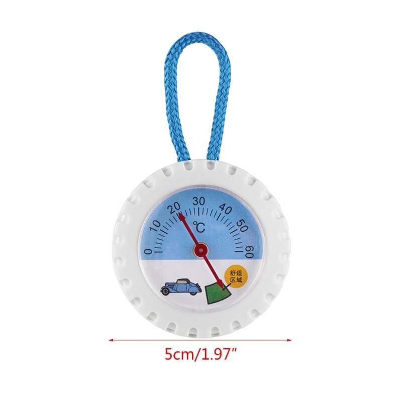 Auto-Innenthermometer, stilvolles blaues Zifferblatt, Temperaturanzeige für genaue Ablesung
