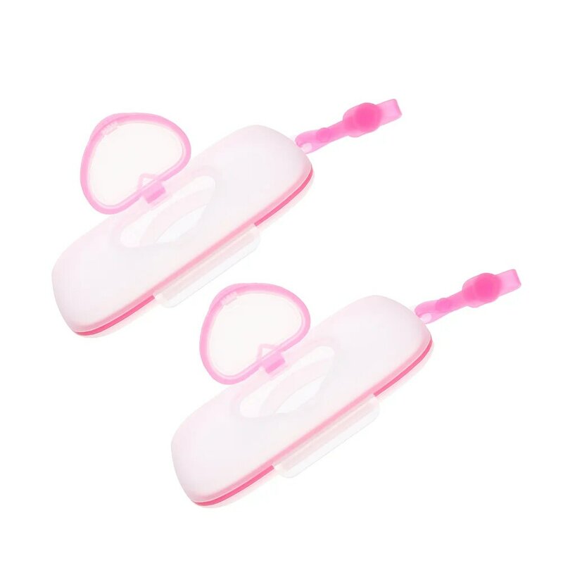 2 PCS Diaper Love Wet Baby Diaper Bag Portable Baby Case Wipe Tissues Box Dispenser Pink Storage Home Container Child