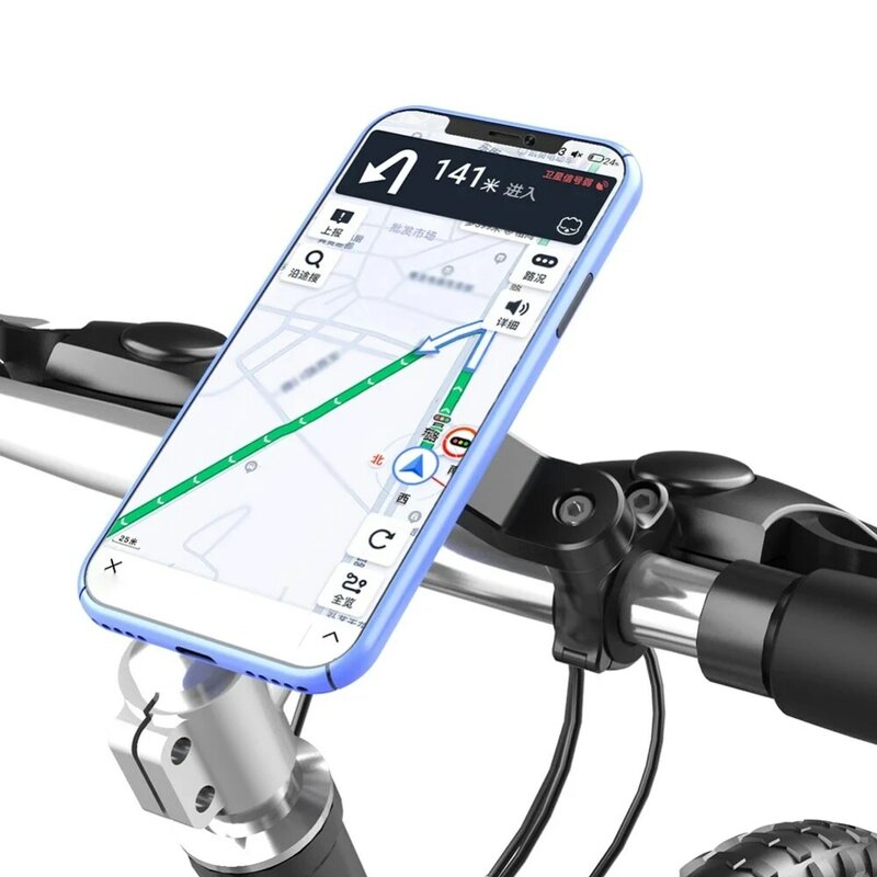 Motorcycle Bicycle Phone Holder Stand Bicycle Quad Lock Phone Holder Bike Mobile Support Shock-resistant Handlebar Mount Bracket