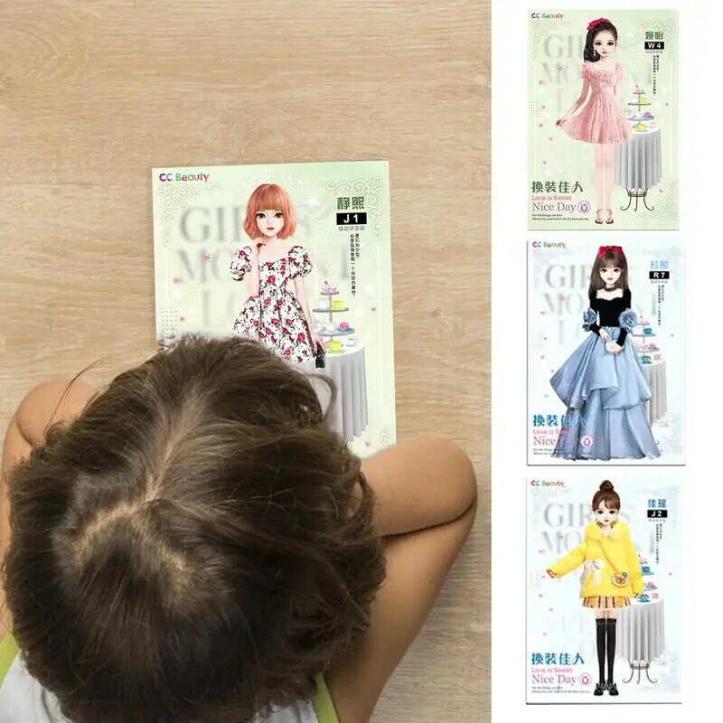 Gaun magnetik boneka Dress Up, Set gaun Princess portabel aman dan tidak berbahaya untuk gaun putri kertas mudah digenggam hadiah