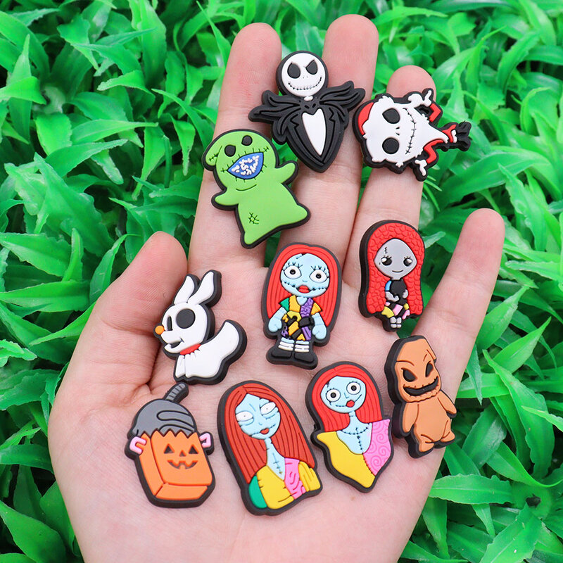 New Arrival 1-23pcs PVC Shoe Charms Cartoon The Nightmare Before Christmas Jack Accessories Shoes Buckles Fit Kids X-mas Gift