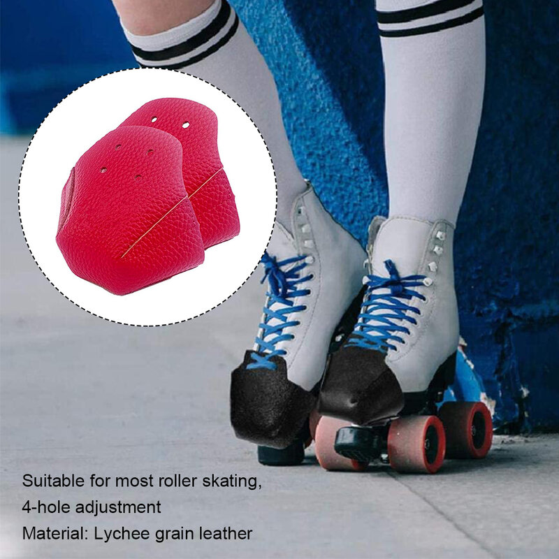 1 Pair Skates Roller Anti-friction Feet Toe Cap Guard Leather Skating Cover Protectors for Outdoor Training  Orange