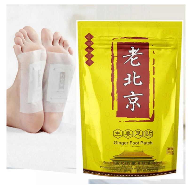 50pcs Ginger Foot Patch Slimming Detoxification Artemisia Argyi Bamboo Vinegar Ginger Foot Pads Beauty Slimming Feet Care Patch