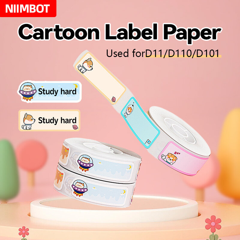 Niimbot d101 d11 d110 farb karikatur kinder baby name aufkleber intelligenter tragbarer etiketten drucker thermo etikett wasserdicht aus