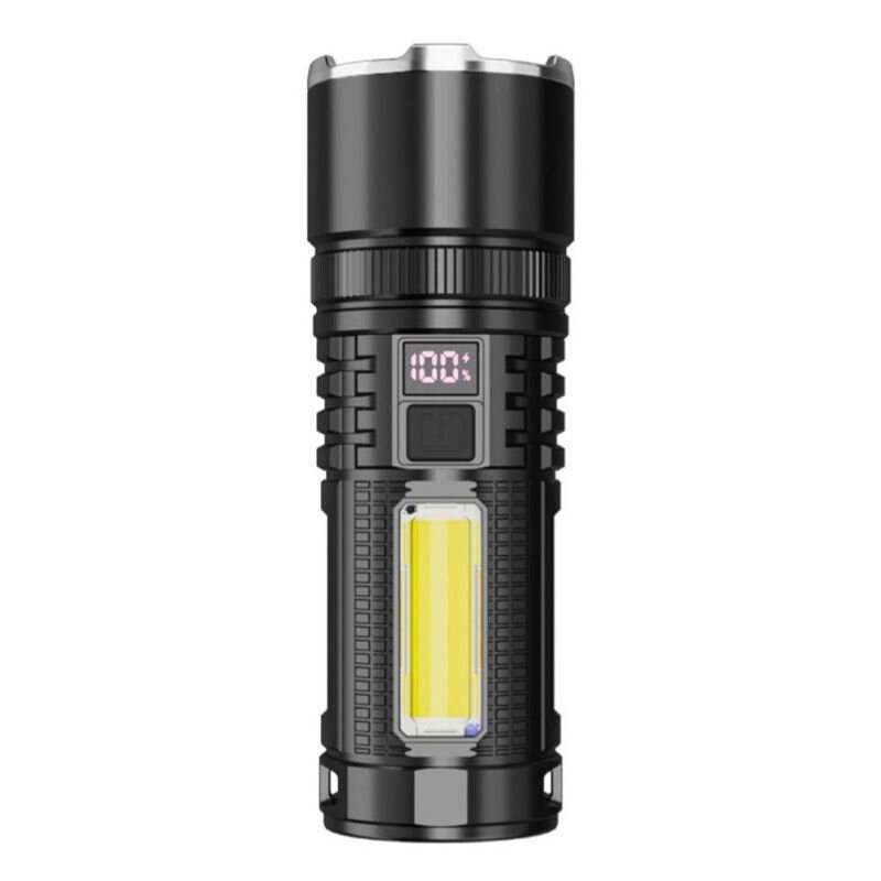 White Laser Telescopic Zoom Flashlight With Softshell Power Indicator Flashlight