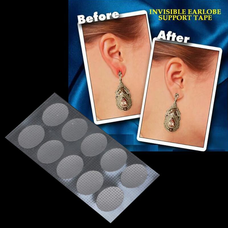 300Pcs 보이지 않는 귀걸이 안정제 Earlobes 보호 방수 패치 귀걸이 귀걸이에 대한 귀 패치 지원