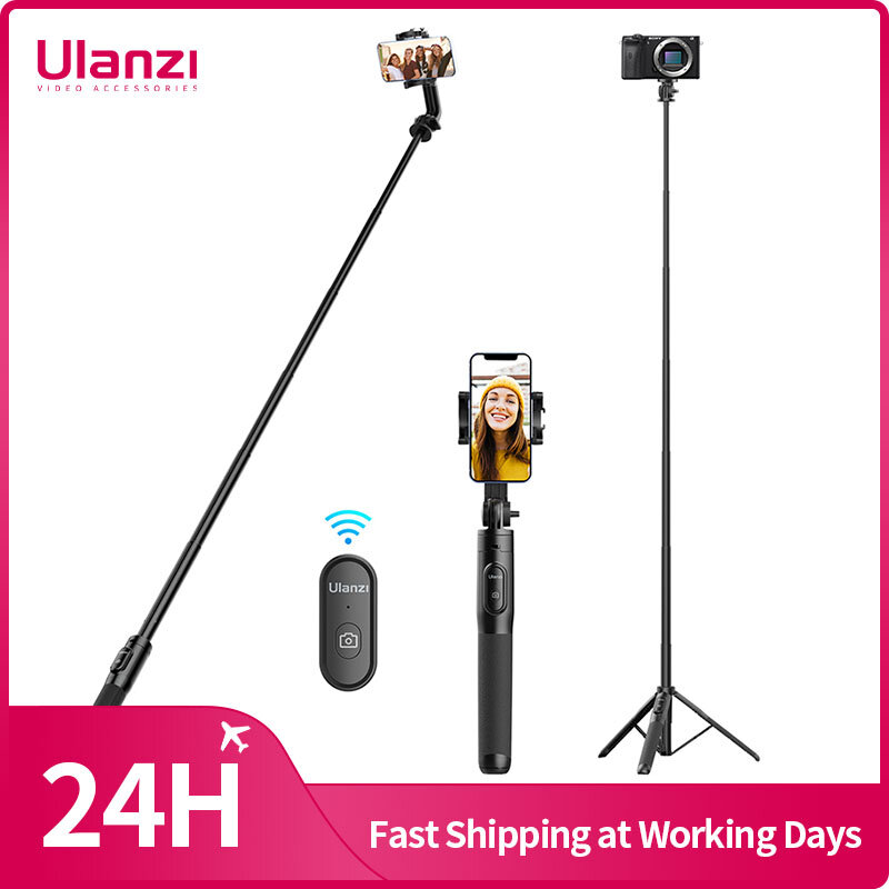 Ulanzi SK-03 1.5m Bluetooth Wireless Selfie Stick Tripod Monopod for Smartphone GoPro Hero 12 11 10 9 8 insta360 X3 DSLR Camera