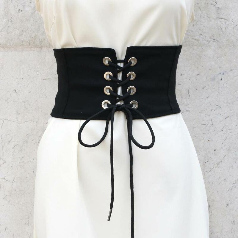 High Waist Corset Korean Style Bandage Knotted Bow Skirt Decorations Cummerbunds Adjustable Wide Waist Belt Female Waistbands