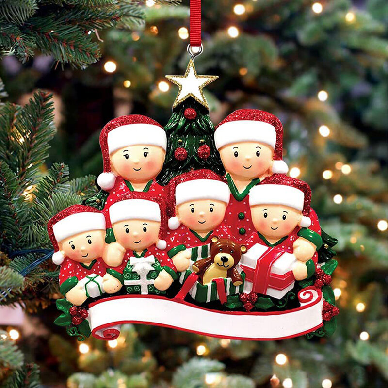Neujahr 2024 Weihnachten Anhänger DIY persönliche Familie Weihnachts schmuck für zu Hause 2023 Navidad Weihnachts baum hängen Ornament