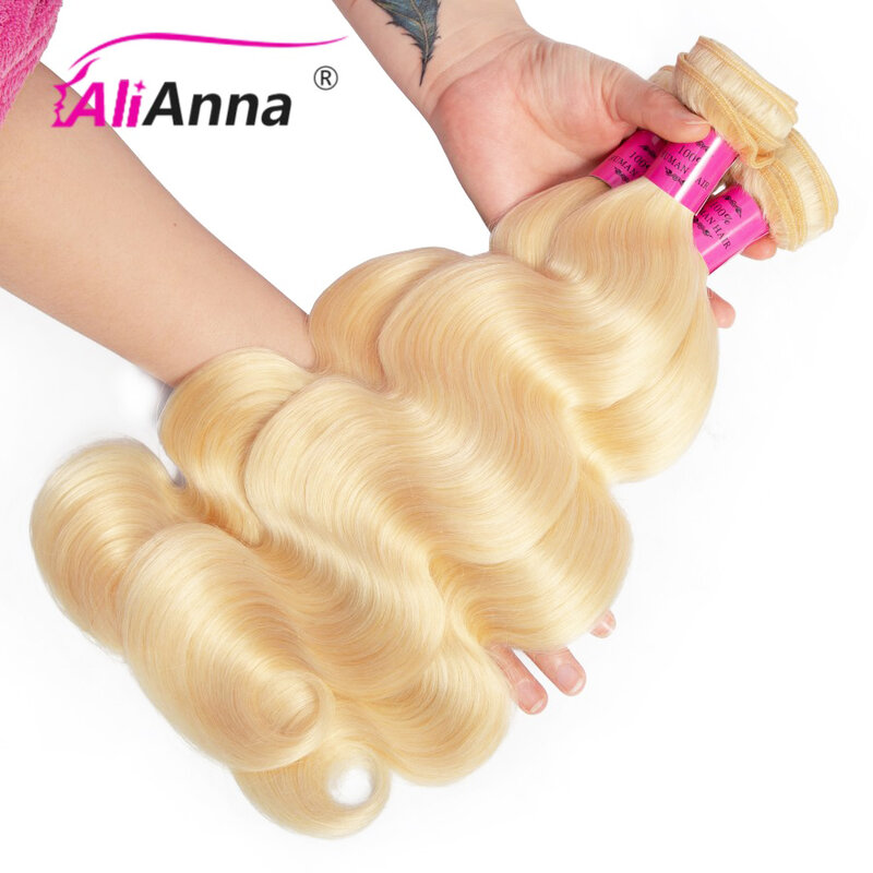 Body Wave Bundles Human Hair 28 30 32 Inch 613 Blonde Bundles Human Hair Extensions 1/3/4 Pcs Brazilian Human Hair Bundle