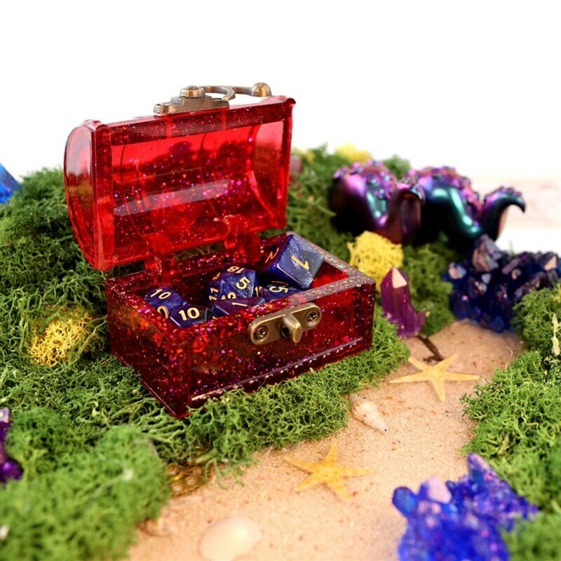 Y1UB 3D Treasure กล่องลูกเต๋ากล่องเก็บแม่พิมพ์สำหรับ Trinket ผู้ถือ DIY เครื่องประดับ